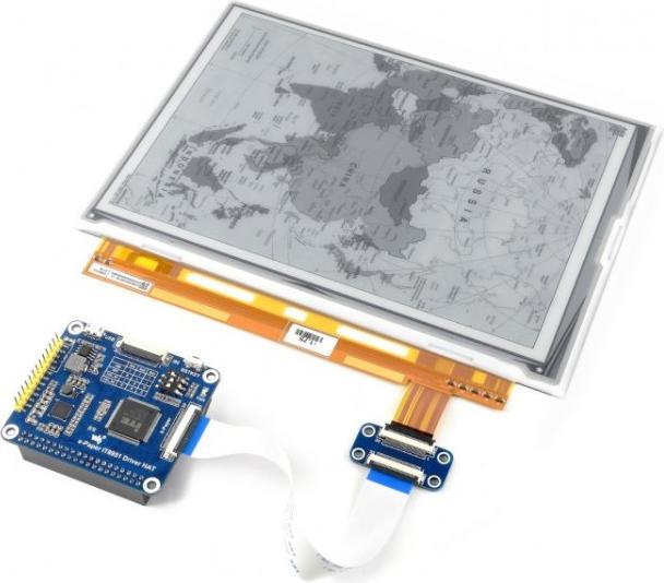 Immagine prodotto WaveShare 1200x825 9,7 pollici Nero Bianco Display E-Ink Raspberry Pi HAT