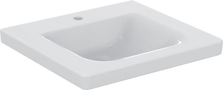 Actual product image Ideal Standard IDS washbasin CONNECT FREEDOM surface-mounted without overflow 600x555x165mm white (555 mm, 600 mm)