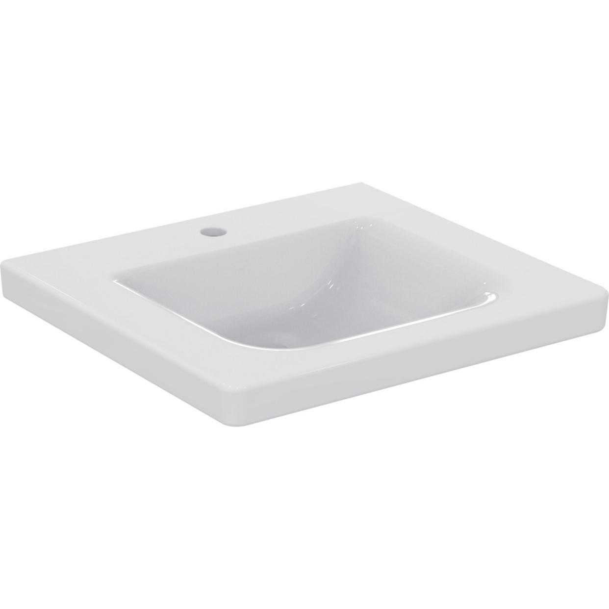 Ideal Standard, Waschbecken, IDS Waschtisch CONNECT FREEDOM ufahrb. o ÜL 600x555x165mm weiss (600 mm, 550 mm)