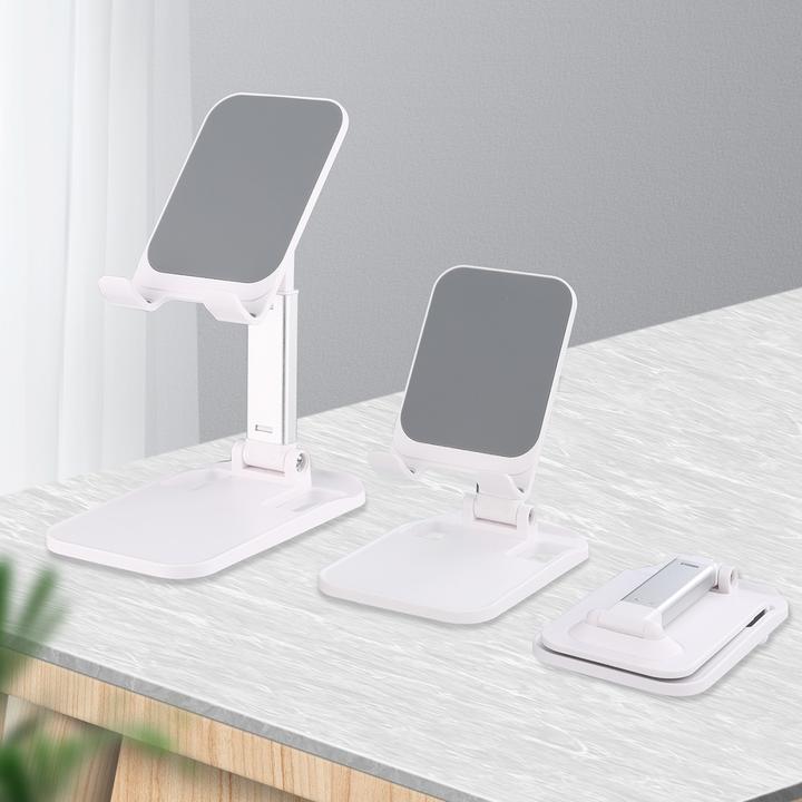 Actual product image Wozinsky Desk Phone Stand Tablet Stand Foldable White (WFDPS-W1)
