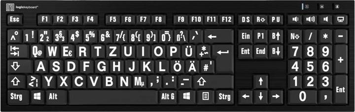 Produktbild Logickeyboard XL Print PC Slim Line NERO (Deutschland, Kabelgebunden)