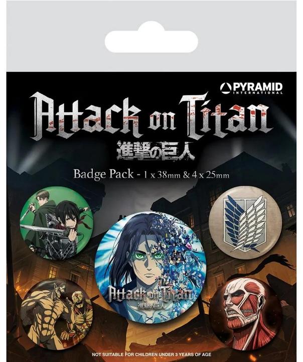 Immagine prodotto Attack on Titan Distintivo 5Pack