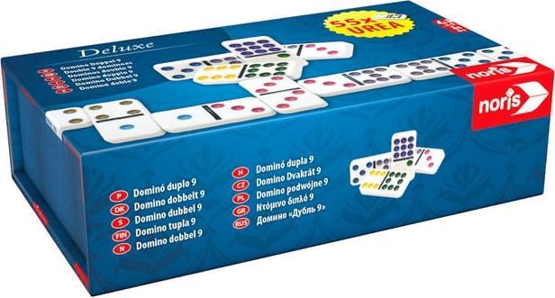 Actual product image Noris Deluxe Double 9 Domino (German, English, French, Italian)