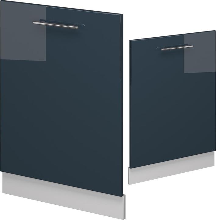 Actual product image Vicco Frontblende Fame-Line, Dunkelblau Hochglanz/Weiss, 60 cm ohne Arbeitsplatte