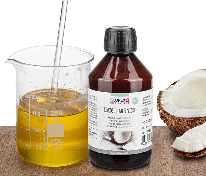 Actual product image Glorex Cosmetic oil coconut refined 100 ml (Body oil, 100 ml)