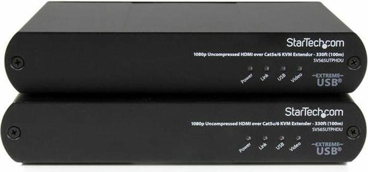 Produktbild StarTech USB HDMI über Cat5e / 6 KVM Konsolen Extender mit 1080p unkomprimiertem Video - 100m - Cat5e Cat...
