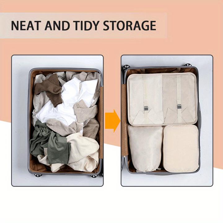 Actual product image Only-Bags.Store Travel organiser bag set, large capacity packing cubes with multifunctional make-up storage