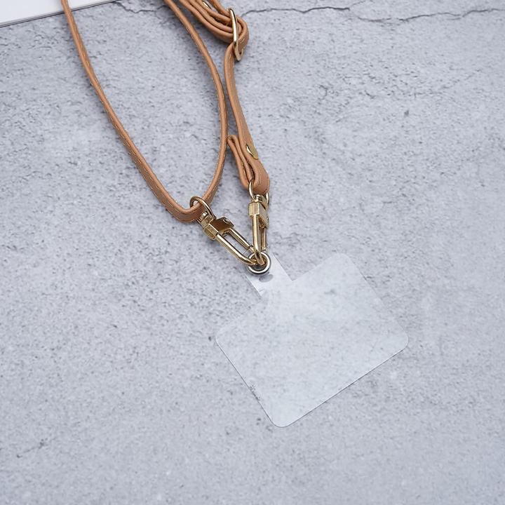 Actual product image Cover-Discount Universal leatherette lanyard orange