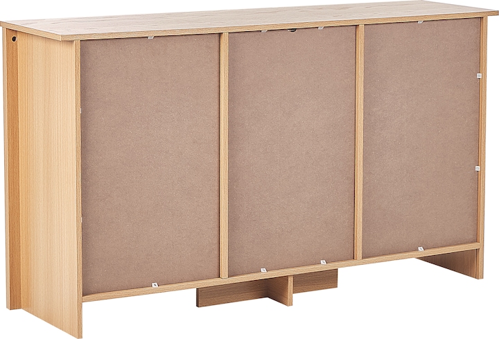 Produktbild Beliani Sideboard heller Holzfarbton 3 Schubladen 2 Türen LANSIN (140 x 80 x 40 cm)