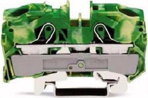 Productafbeelding Wago DIN-railklem 2 x 16 mm2 groen/geel