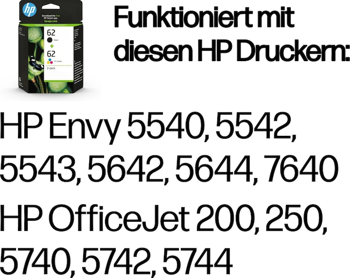 Image du produit HP 62 (M, CF, C, Y)