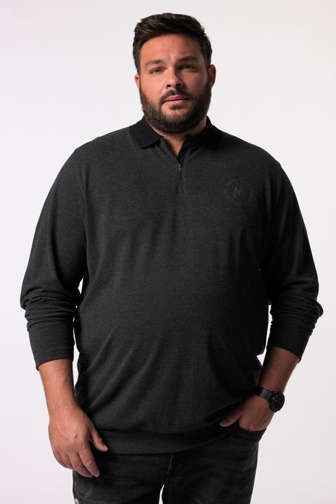 Produktbild Men+ Poloshirt Bauchfit, Langarm, Piqué, Zipper (XL)