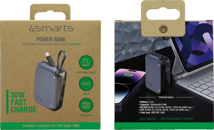 Image du produit 4smarts Powerbank Pocket (10000 mAh, 37 W, 37 Wh)