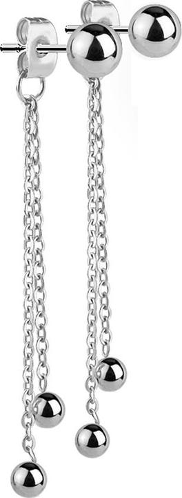 Immagine prodotto Star Piercing Orecchino con pallina e ciondolo in argento (senza ottone, Acciaio chirurgico 316L)