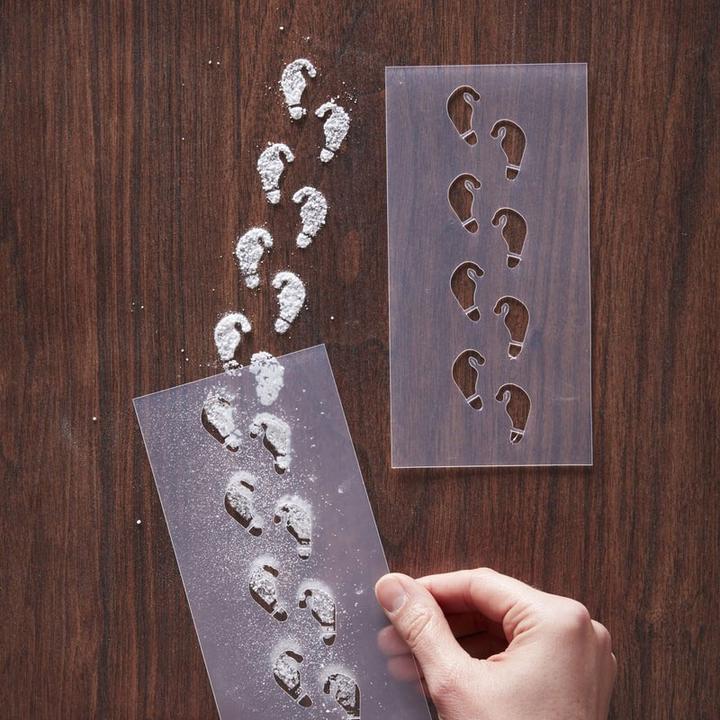 Actual product image Ginger Ray Stencil footprints elf, 2 pieces