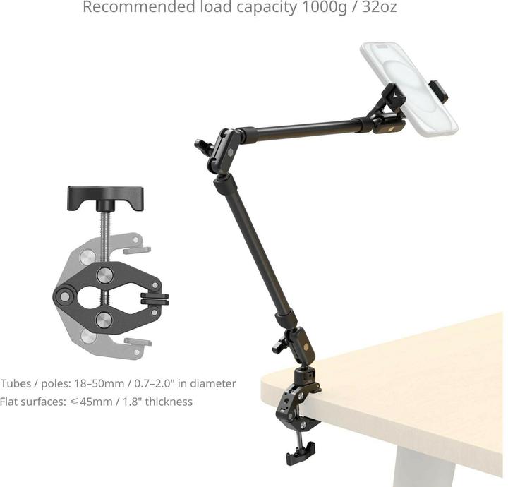Productafbeelding SmallRig 5625 Desktop Magic Arm with Crab-Shaped Clamp Kit