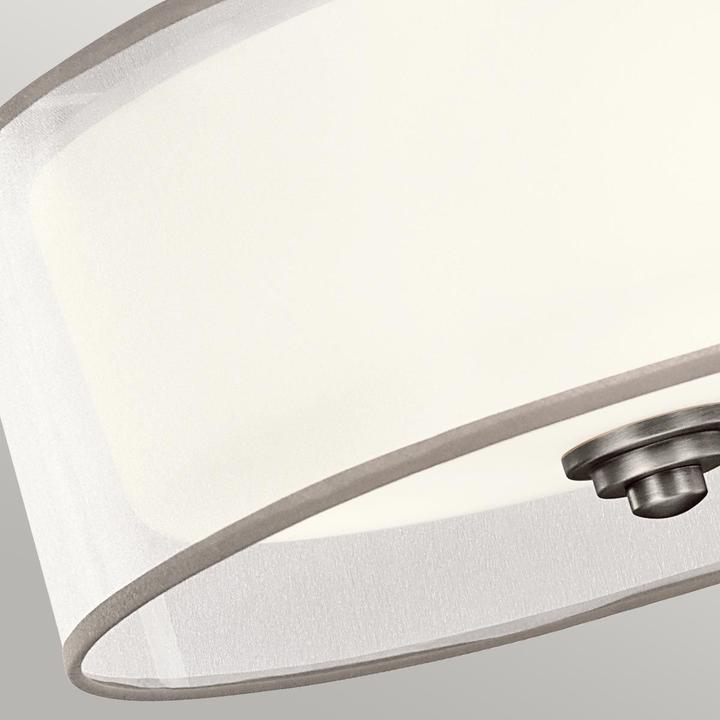 Produktbild Elstead Lighting Lacey Deckenleuchte E27 3-fach Antikes Zinn Weiss-organza (E27)