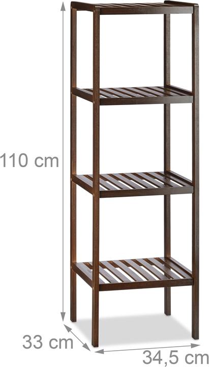 Immagine prodotto Relaxdays Mensola da bagno in bambù (34,5 x 33 x 110 cm)