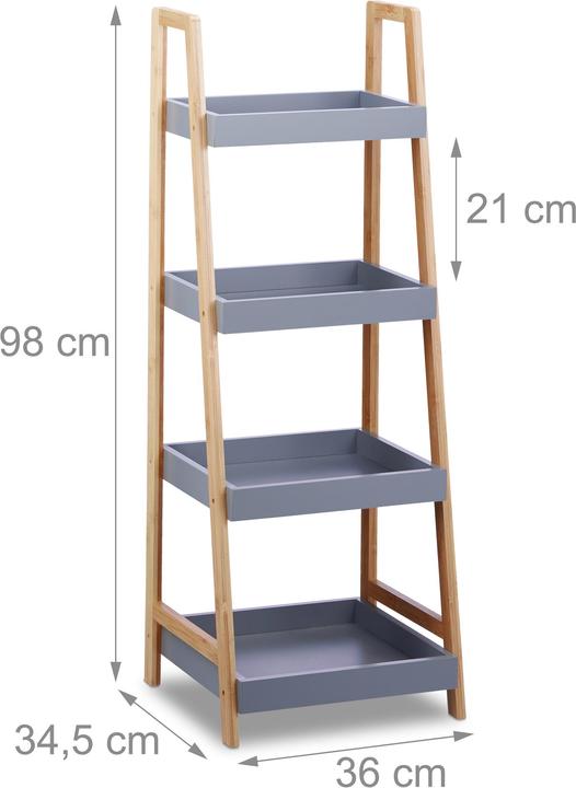 Productafbeelding Relaxdays Bamboe Badkamerplankje (36 x 35 x 98 cm)