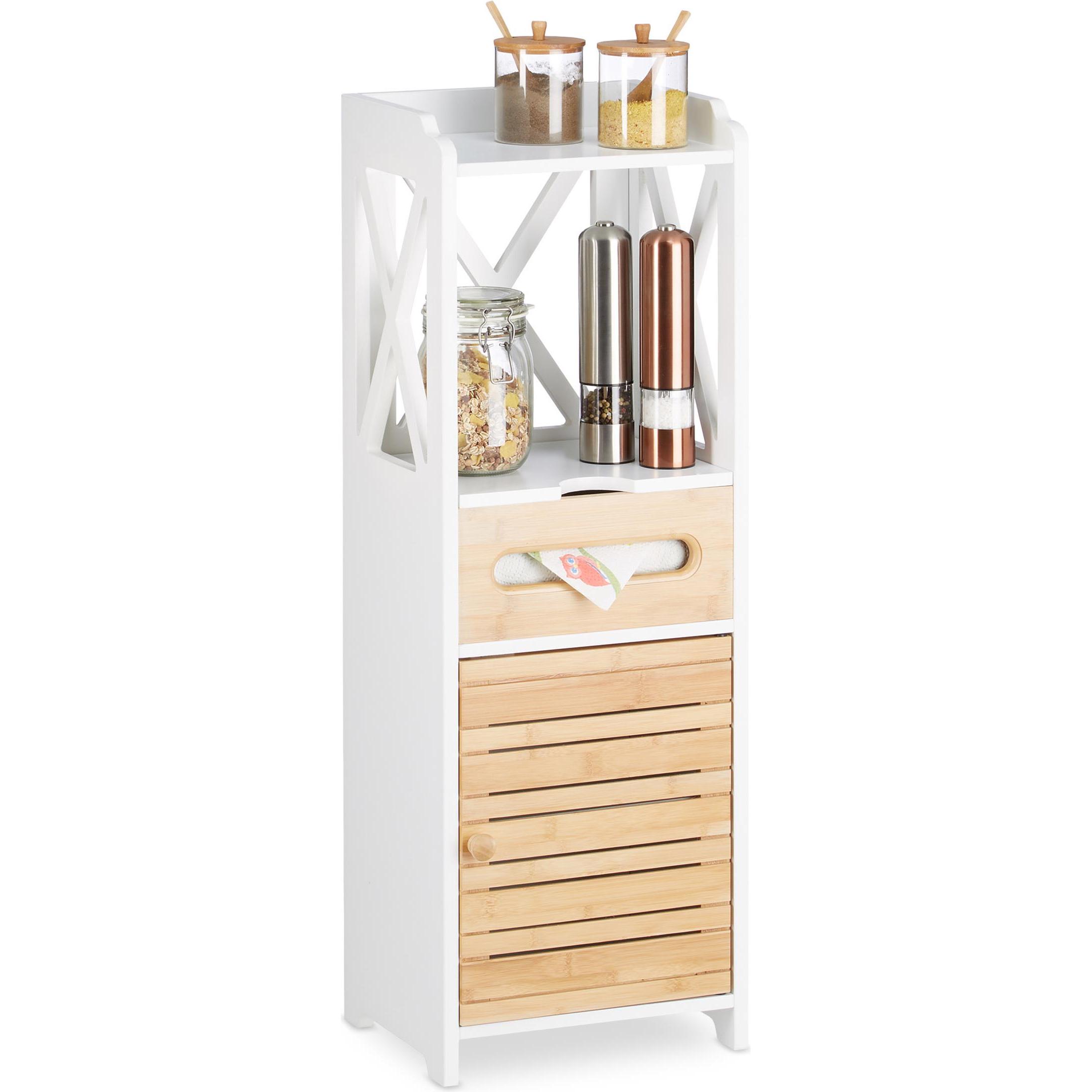 Relaxdays, Badezimmerschrank, Zoe (31.5 x 24.5 x 89 cm)