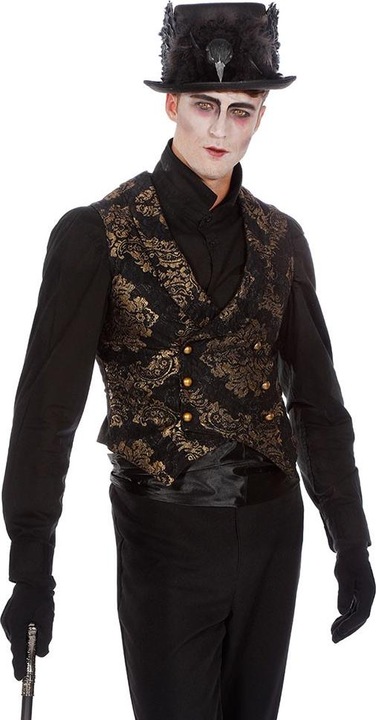 Actual product image Wilbers Mens Brocade Vest Gothic (54)