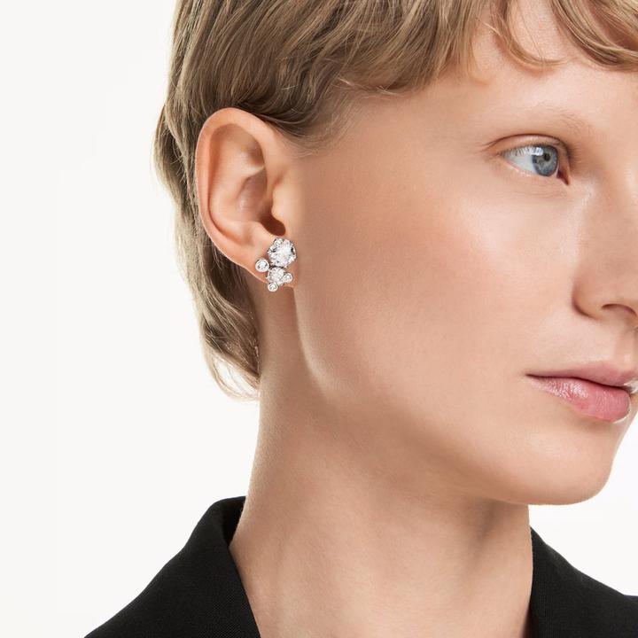 Produktbild Swarovski Constella Ohrstecker Rundschliff Weiss Rhodiniert (Swarovski Metall)