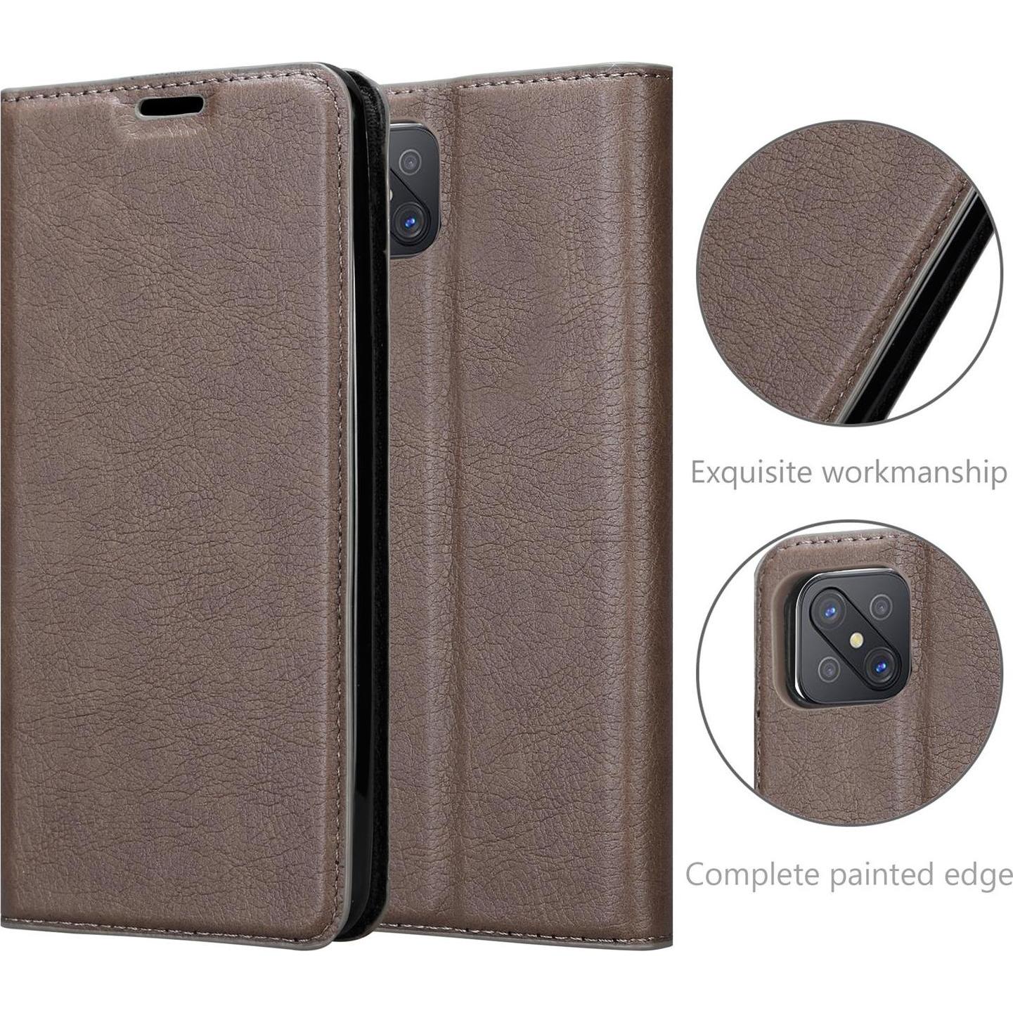 Thumbnail - Cadorabo Book Invisible Magnet Cover (Oppo Reno 4 Z 5G), Smartphone Hülle, Braun