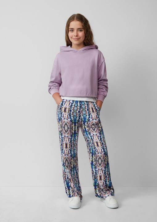 Actual product image S.Oliver Sweatshirt Cropped Oversized Sweatshirt mit Rückenprint und Wascheffekt (146, 152)