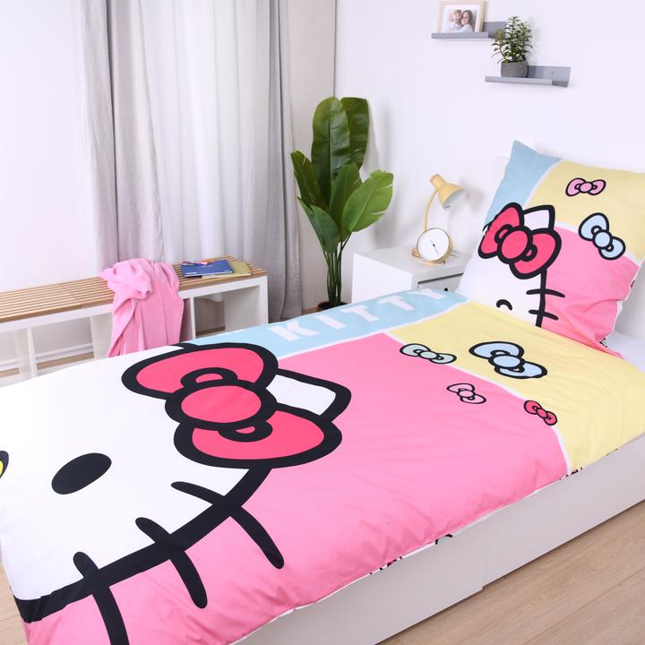 Produktbild Herding Hello Kitty Bettwäsche Hello Kitty Bow 135 x 200 cm / 80 x 80 cm (135 x 200 cm, 80 x 80 cm)