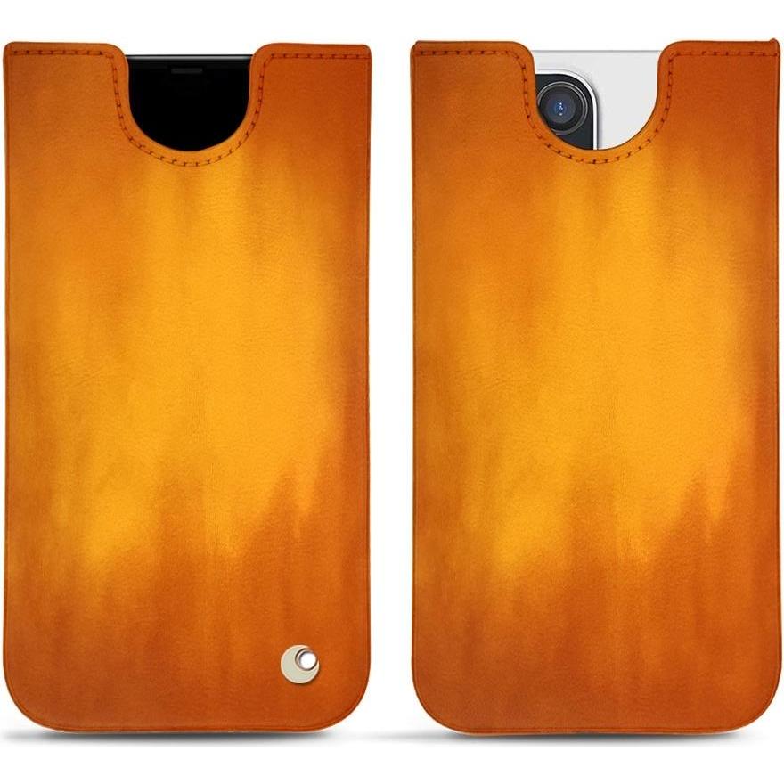Noreve Lederschutzhülle (Apple iPhone 13 Pro), Smartphone Hülle, Orange