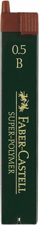 Faber-Castell 12 SUPER-POLYMER pencil leads B 0.5 mm (12 pcs., 0.50 mm, B)