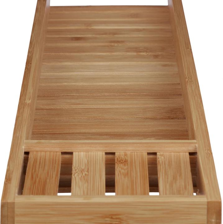 Actual product image Relaxdays Bamboo Bath Shelf
