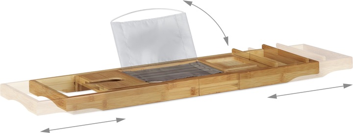 Bath tray bamboo (107.5 x 23 x 19 cm)