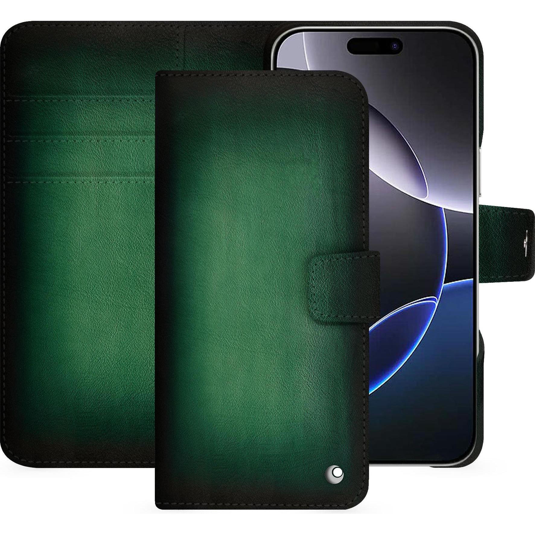 Noreve Lederschutzhülle Apple iPhone 16 Pro Max (Apple iPhone 16 Pro Max), Smartphone Hülle, Grün