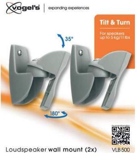 Actual product image Vogels Wandhalterung VLB 500 Silber (1 pair, Wall installation, Rotatable, Tiltable)