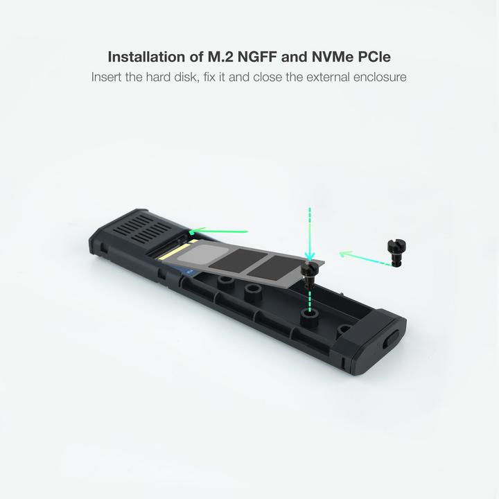 Actual product image Tooq Technology Caja Externa SSD M.2 Ngff/Nvme Gris (M.2)