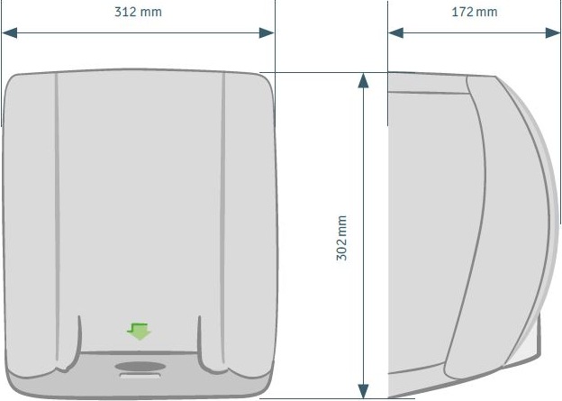 Actual product image Urimat Champion-Pro Hand Dryer silver