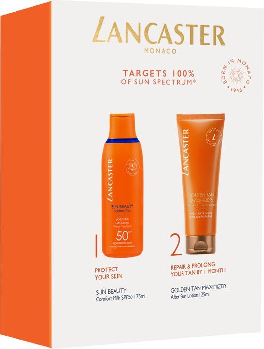 Immagine prodotto Lancaster My Sun Routine: Cofanetto Protezione Latte Corpo SPF 50 e Doposole 175ml + 125ml (Latte solare, SPF 50, 175 ml, 500 g)