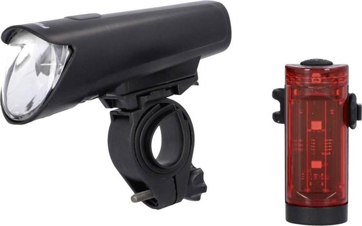 Produktbild Fischer Fahrrad-LED-Beleuchtungs-Set, 45 Lux Leuchtdauer bis zu 20 Stunden, StVZO zugelassen