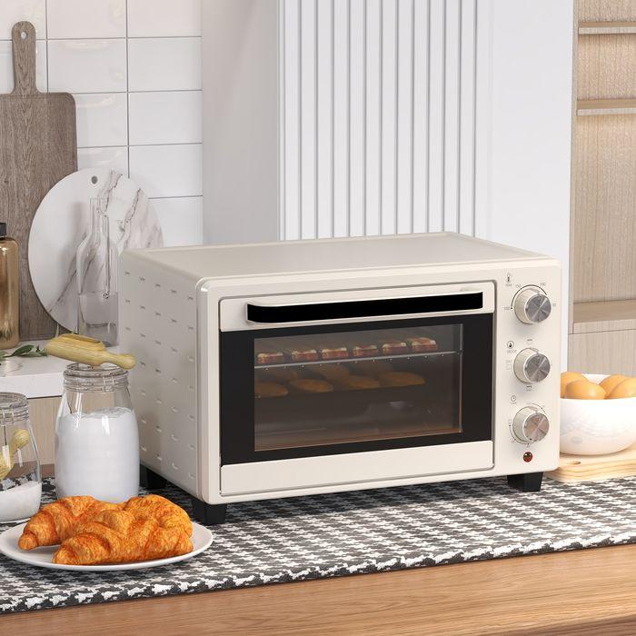 Actual product image Swisshandel24 Mini oven, 3 modes, up to 230° C, 1400W, with accessories, 46x38.5x29cm, cream