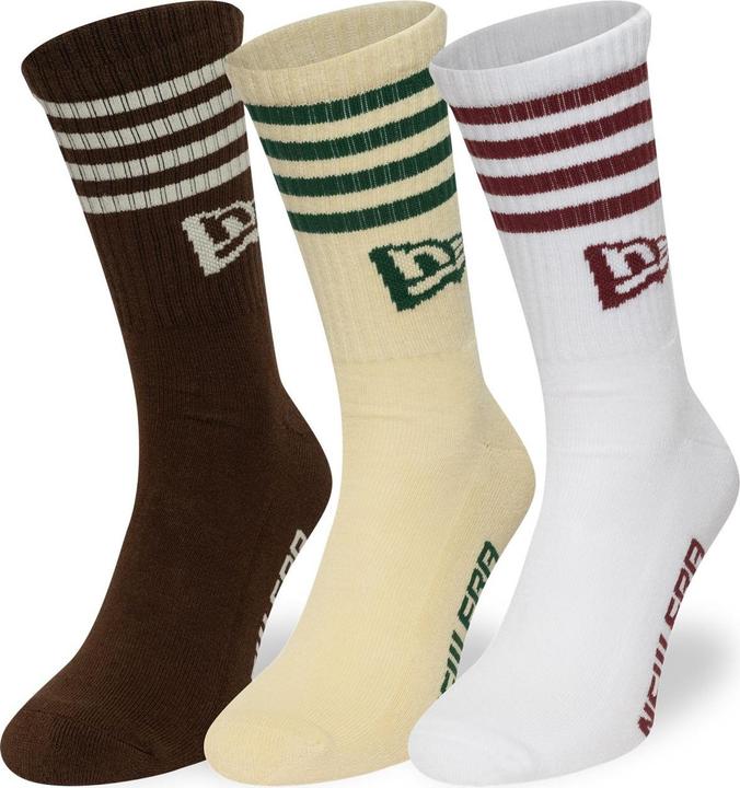 Actual product image New Era Unisex Socken - STRIPE CREW 3-pack multi - 39-42 (pack of 3, 39 - 42)
