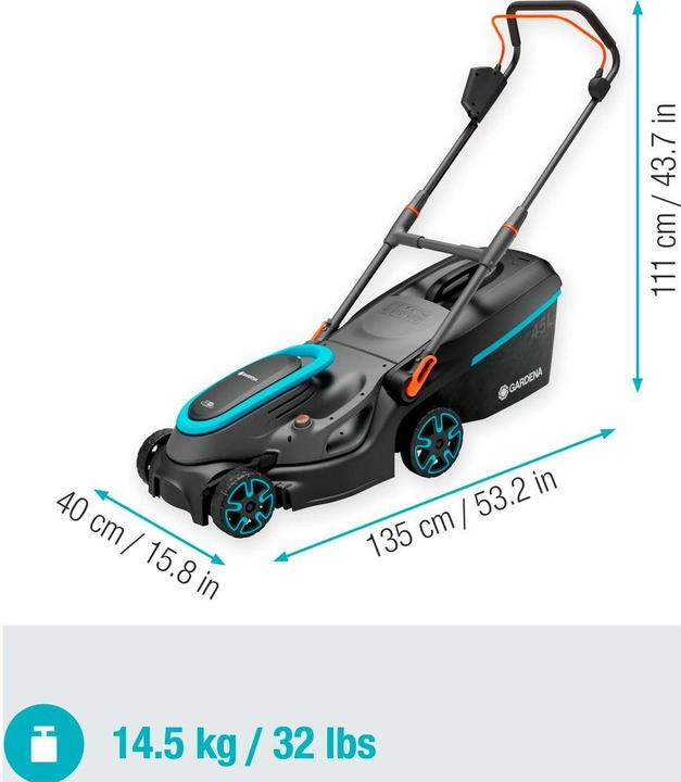 Image du produit Gardena Tondeuse à gazon sans fil PowerMax 37/36V P4A solo (Fonctionnement sur batterie)