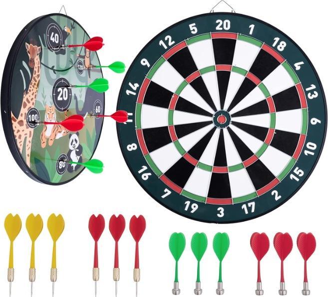 Actual product image Longfield Darts Magnetic Dartboard Double Sided Animals