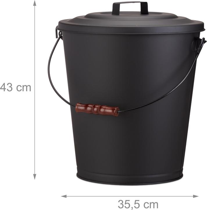 Actual product image Relaxdays Ash bucket (35.5 x 35.5 x 43 cm)