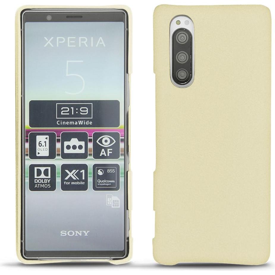 Noreve Lederschutzhülle (Sony Xperia 5), Smartphone Hülle, Beige