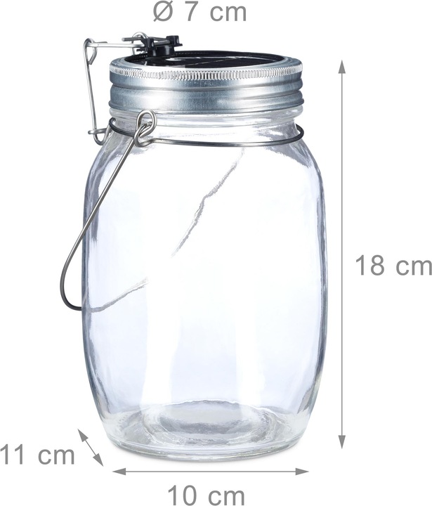 Actual product image Relaxdays Solar light (10 x 11 x 18 cm, 1 x)