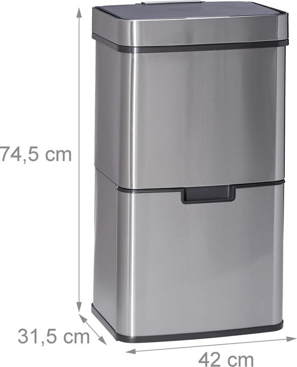 Image du produit Relaxdays Système de séparation des déchets (49 l)