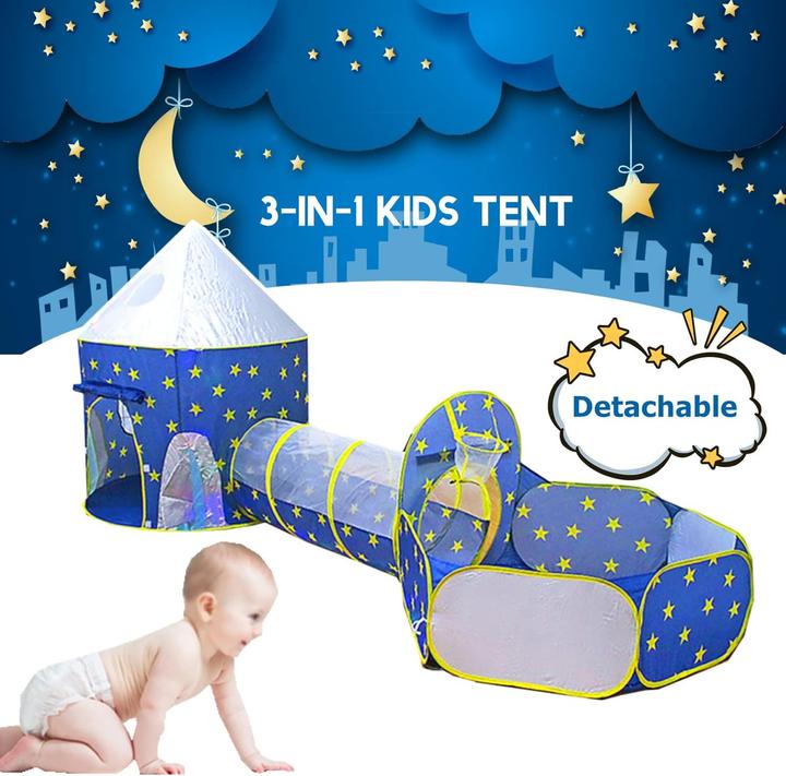 Immagine prodotto Benebomo 3-in-1 Blue Rocket Tunnelzelt