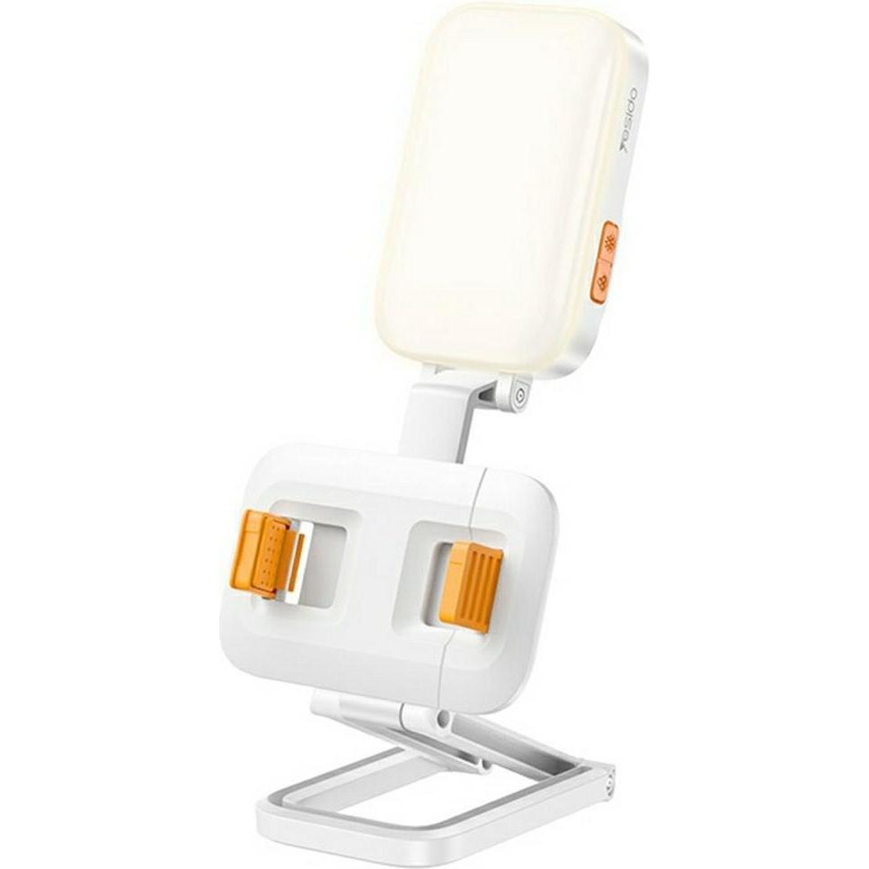 Yesido - Desk Phone Holder (DH10) - with Beauty Refill Light, Adjustable, 1000mAh, 4.7-7" - White, Supporto per smartphone, Bianco
