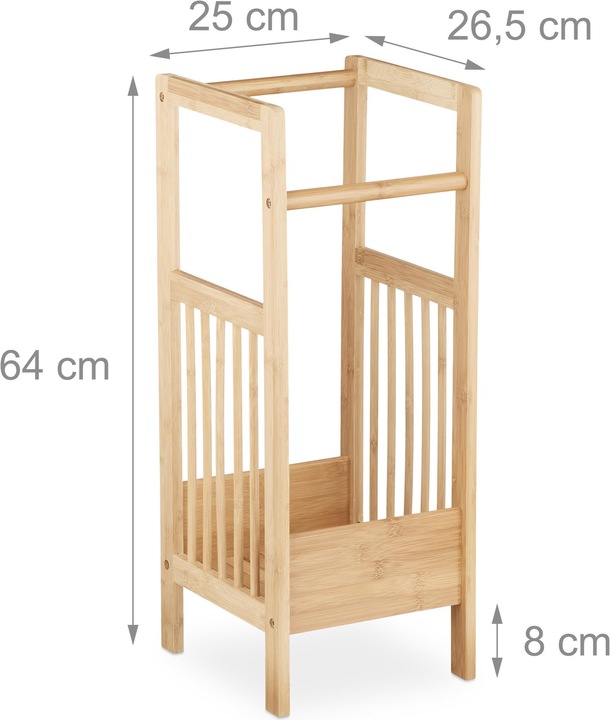 Immagine prodotto Relaxdays Bambù (25 x 26,5 x 64 cm)